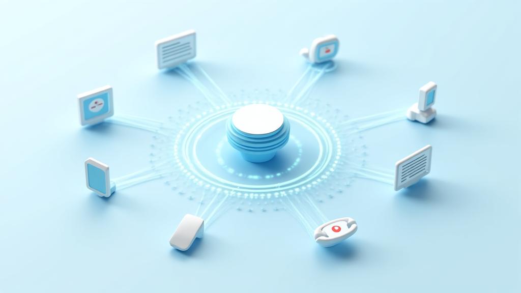 모바일 앱, 브라우저 확장, 데스크톱 소프트웨어, 웨어러블 연동, 개인 대시보드를 연결한 통합 솔루션 다이어그램